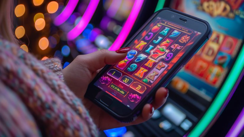 Tampilan roulette kasino di ponsel